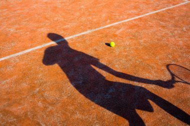 gölge bir tenis oyuncusu