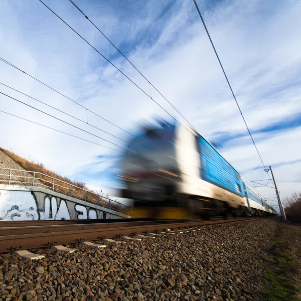 Fast train passing by — Stock Photo, Image