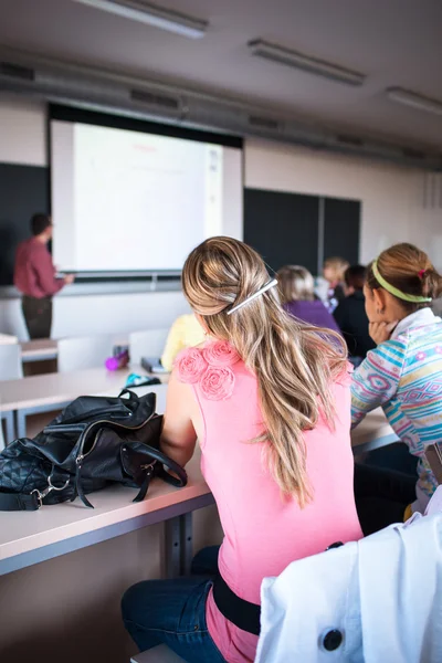 College students sitting in a classroom during class Royalty Free Stock Images