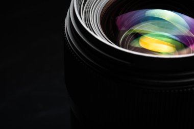 Profesyonel modern Dslr kamera llense ow anahtar görüntü