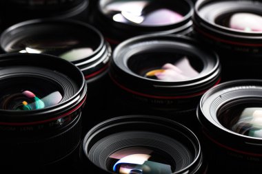 Profesyonel modern Dslr kamera llense ow anahtar görüntü