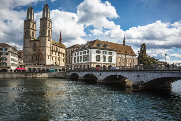 Zurich miasto miejski - widok — Zdjęcie stockowe