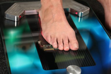 3D foot scanner clipart