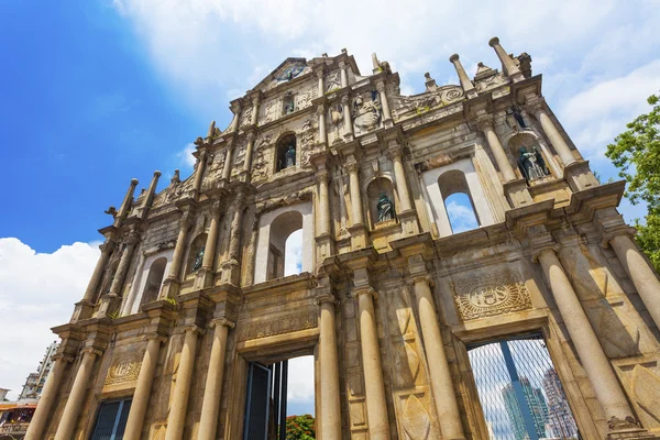 Ruinerna st paul kyrkan i macau, Kina — Stockfoto