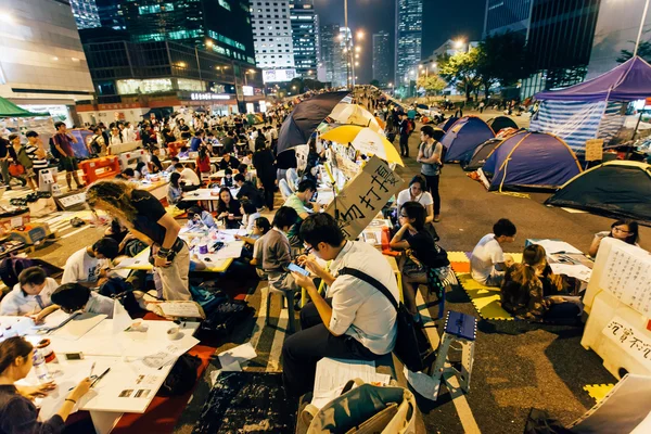 La révolution des parapluies à Hong Kong 2014 — Photo