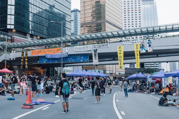 Revolución de los paraguas en Hong Kong 2014 — Foto de Stock