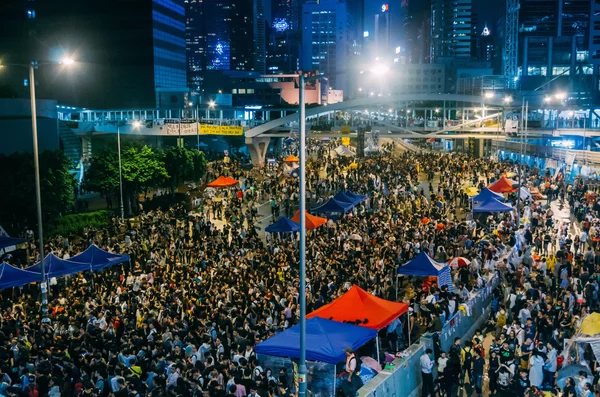 Hong Kong 2014 yılında şemsiye devrim — Stok fotoğraf