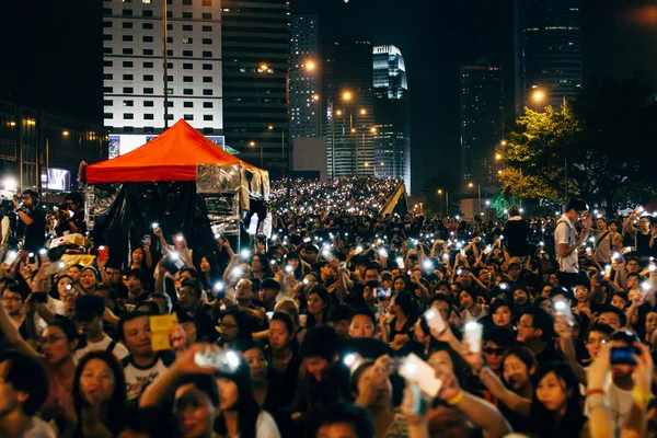 Revolução Guarda-chuva em Hong Kong 2014 — Fotografia de Stock