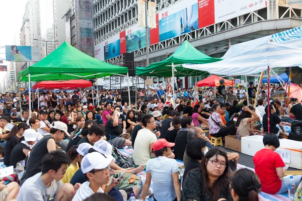 Prodemokratických protestů v hong Kongu roku 2014 — Stock fotografie