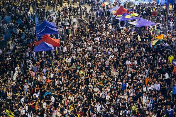 La révolution des parapluies à Hong Kong 2014 Photo De Stock