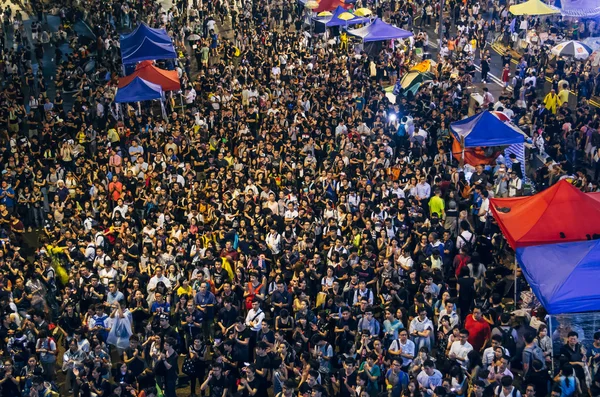 Revolução Guarda-chuva em Hong Kong 2014 Imagens Royalty-Free