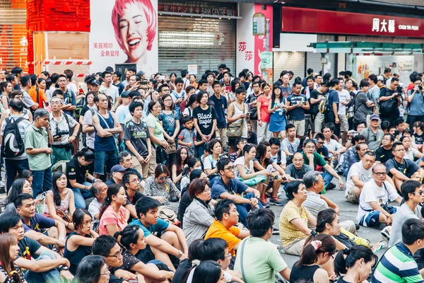 Protestation Pro-démocratie à hong kong 2014 — 图库照片