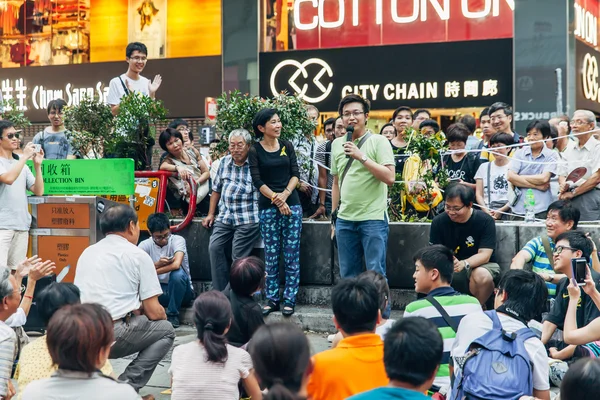 Protestation Pro-démocratie à hong kong 2014 — 图库照片