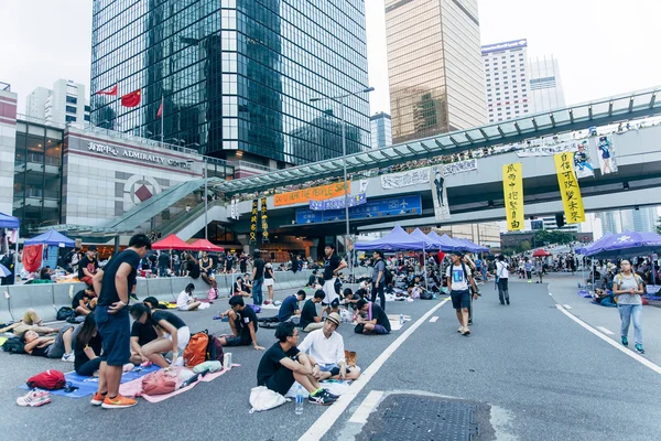 Revolución de los paraguas en Hong Kong 2014 — Foto de Stock