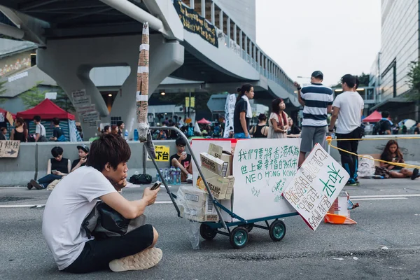 Paraply Revolution i Hong Kong 2014 — Stockfoto