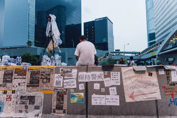 Paraply Revolution i Hong Kong 2014 — Stockfoto