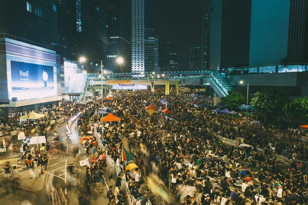 Revolução Guarda-chuva em Hong Kong 2014 Fotografia De Stock