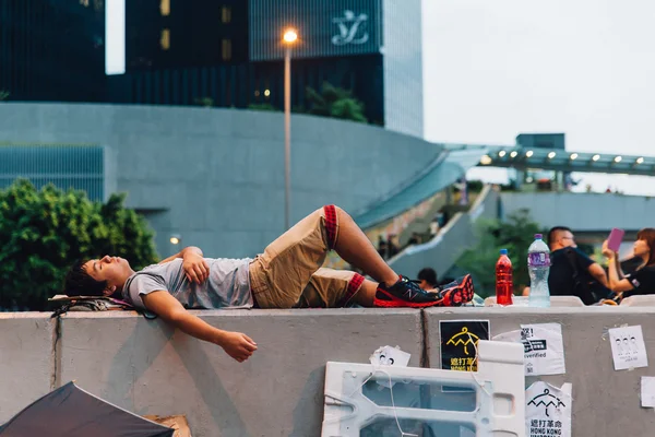 Hong Kong 2014 年傘革命 ロイヤリティフリーのストック写真