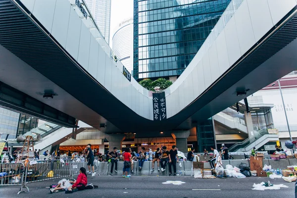 Hong Kong 2014 yılında şemsiye devrim Stok Resim