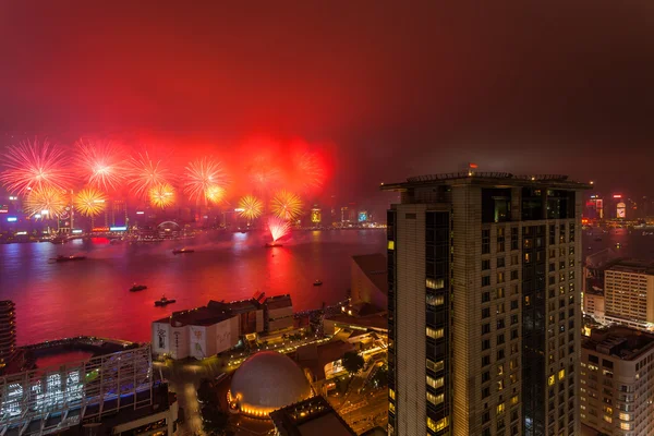 2015 Fuochi d'artificio di Capodanno cinese — Foto Stock