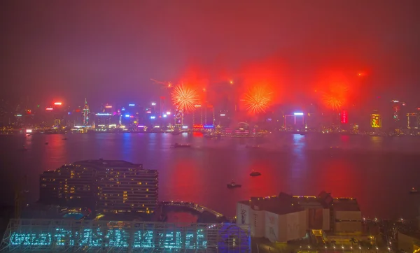 2015 fuegos artificiales chinos de Año Nuevo —  Fotos de Stock