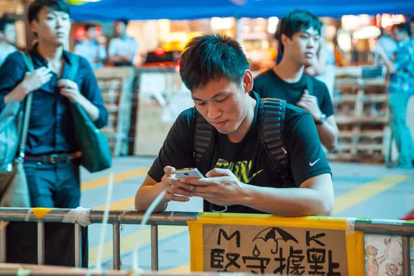 Hong Kong 2014 yılında şemsiye devrim — Stok fotoğraf