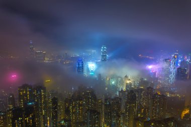 Hong Kong gece görünümü 