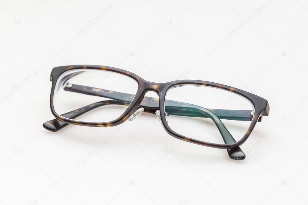 Hipster glasses isolated on white
