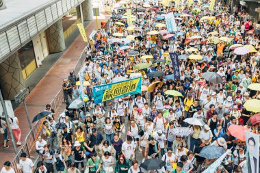 1 Temmuz protesto Hong Kong