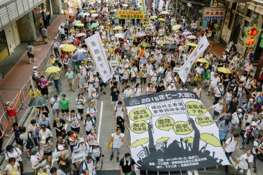 1 Temmuz protesto Hong Kong