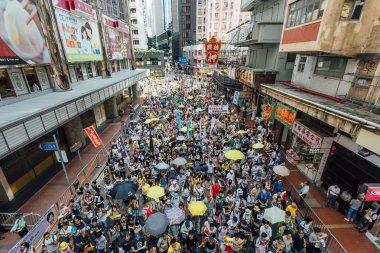 1 Temmuz protesto Hong Kong