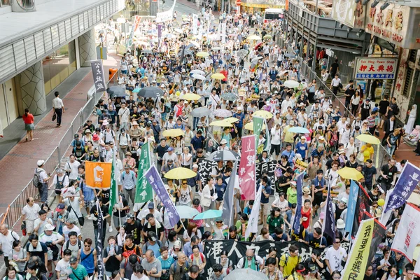 1 lipca Protest w Hong Kongu — Zdjęcie stockowe