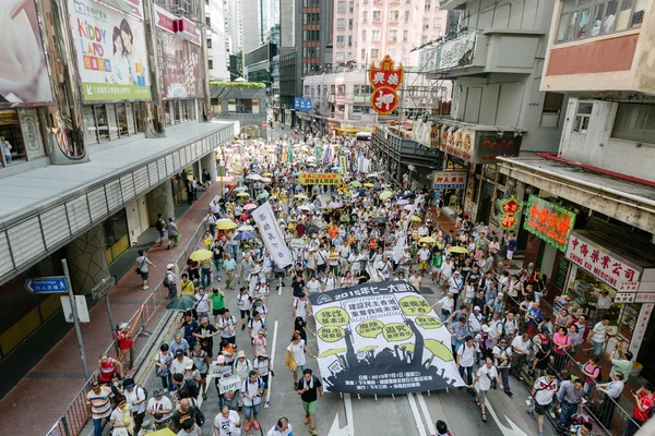 Protest am 1. Juli in Hongkong — Stockfoto