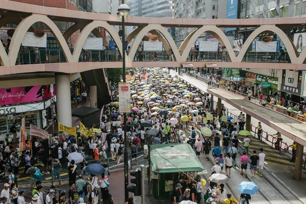 Hong Kong で 7 月 1 日の抗議 — ストック写真