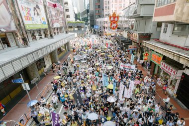 1 Temmuz protesto Hong Kong