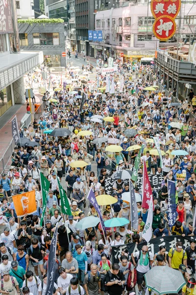 1 lipca Protest w Hong Kongu — Zdjęcie stockowe