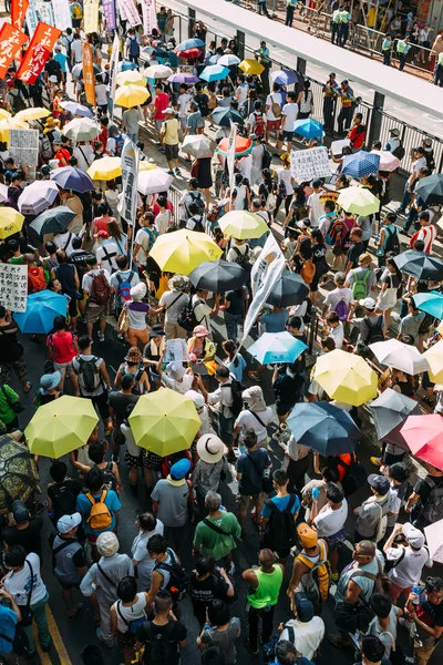 7 月 1 日抗议 Hong 本港 — 图库照片