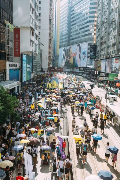 1 de julho protesto em Hong Kong — Fotografia de Stock