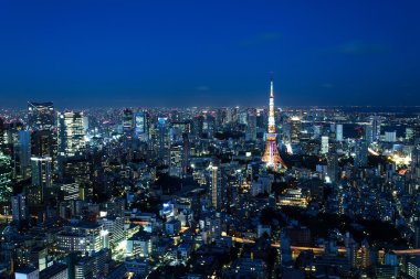 Tokyo siluetinin görünümü