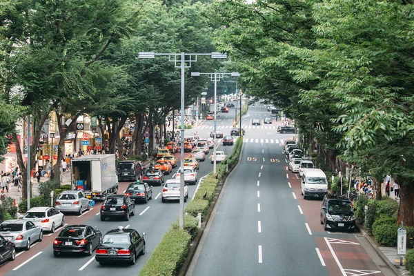 Livligt distrikt i Tokyo, Japan. — Stockfoto