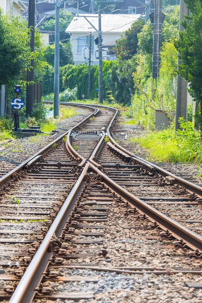 Weergave van spoorlijn in Japan — Stockfoto