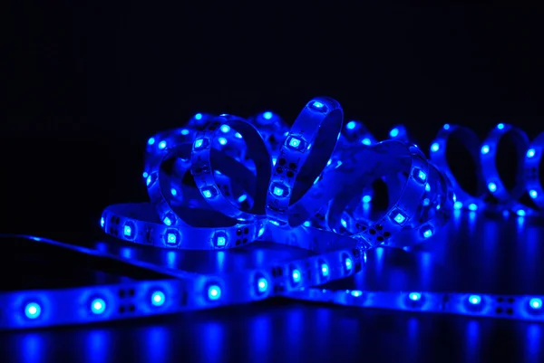 Modré led strip — Stock fotografie