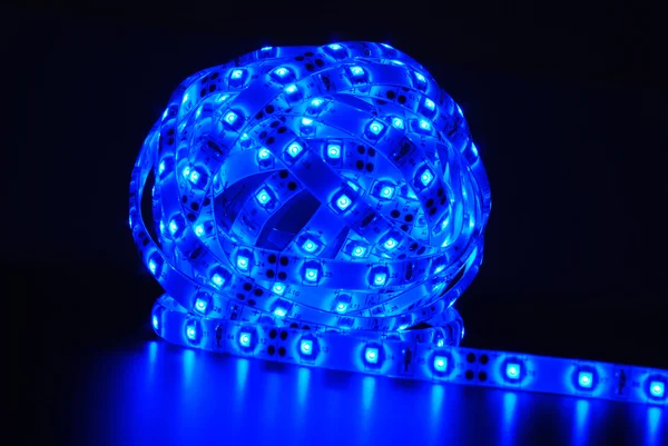 青い led ストリップ — ストック写真