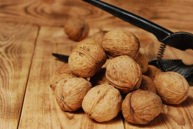 Ceviz ahşap zemin üzerinde