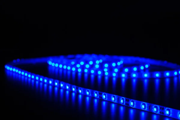 Striscia led blu — Foto Stock