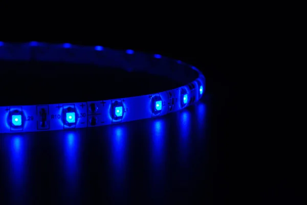 Striscia led blu — Foto Stock