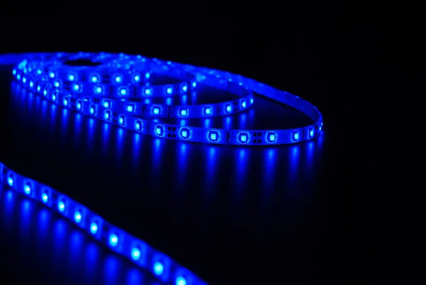 Blå led strip — Stockfoto