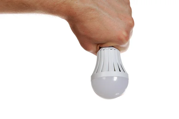 LED lampa i handen — Stockfoto
