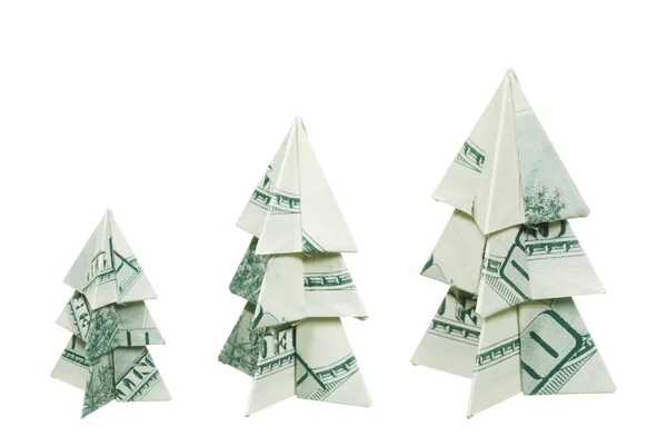 Christmas trees  on a white background — Stock Photo, Image