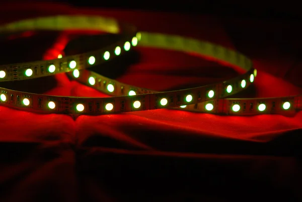 Zielony led strip — Zdjęcie stockowe